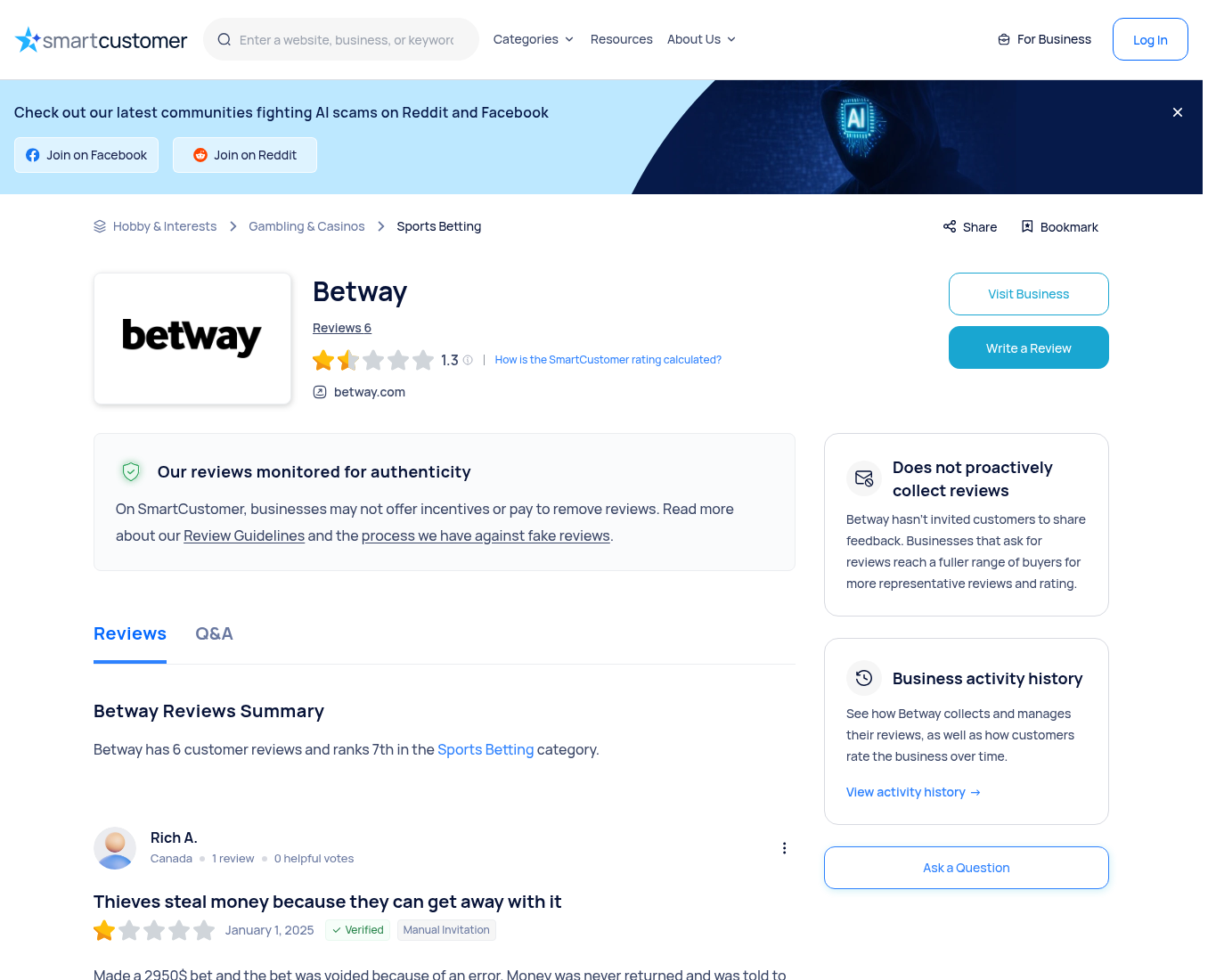Vastgelegde onafhankelijke gebruikerscontext over betway.com